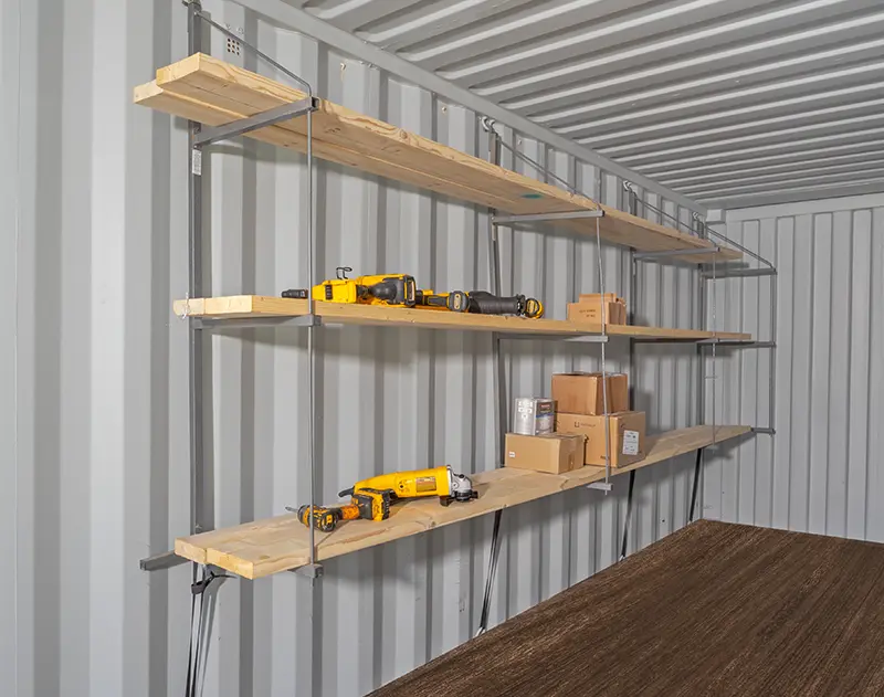 Bracket Shelving for Shipping Containers Image